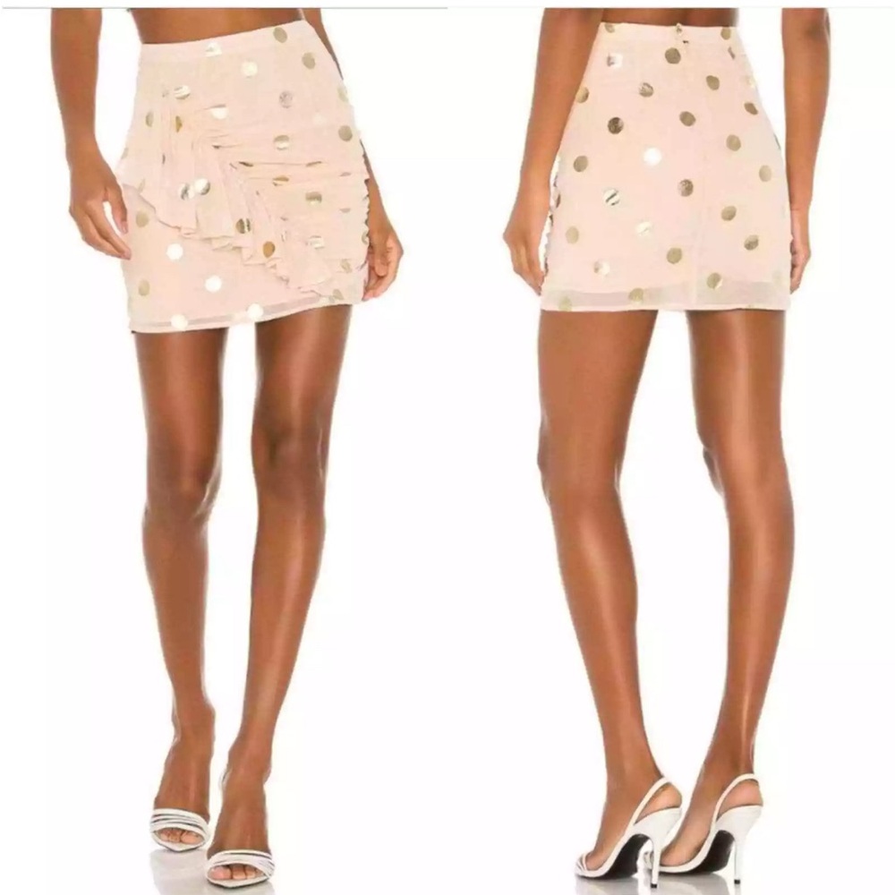 Camilla Coelho • Kaylee Mini Skirt in Blush Gold Size Small